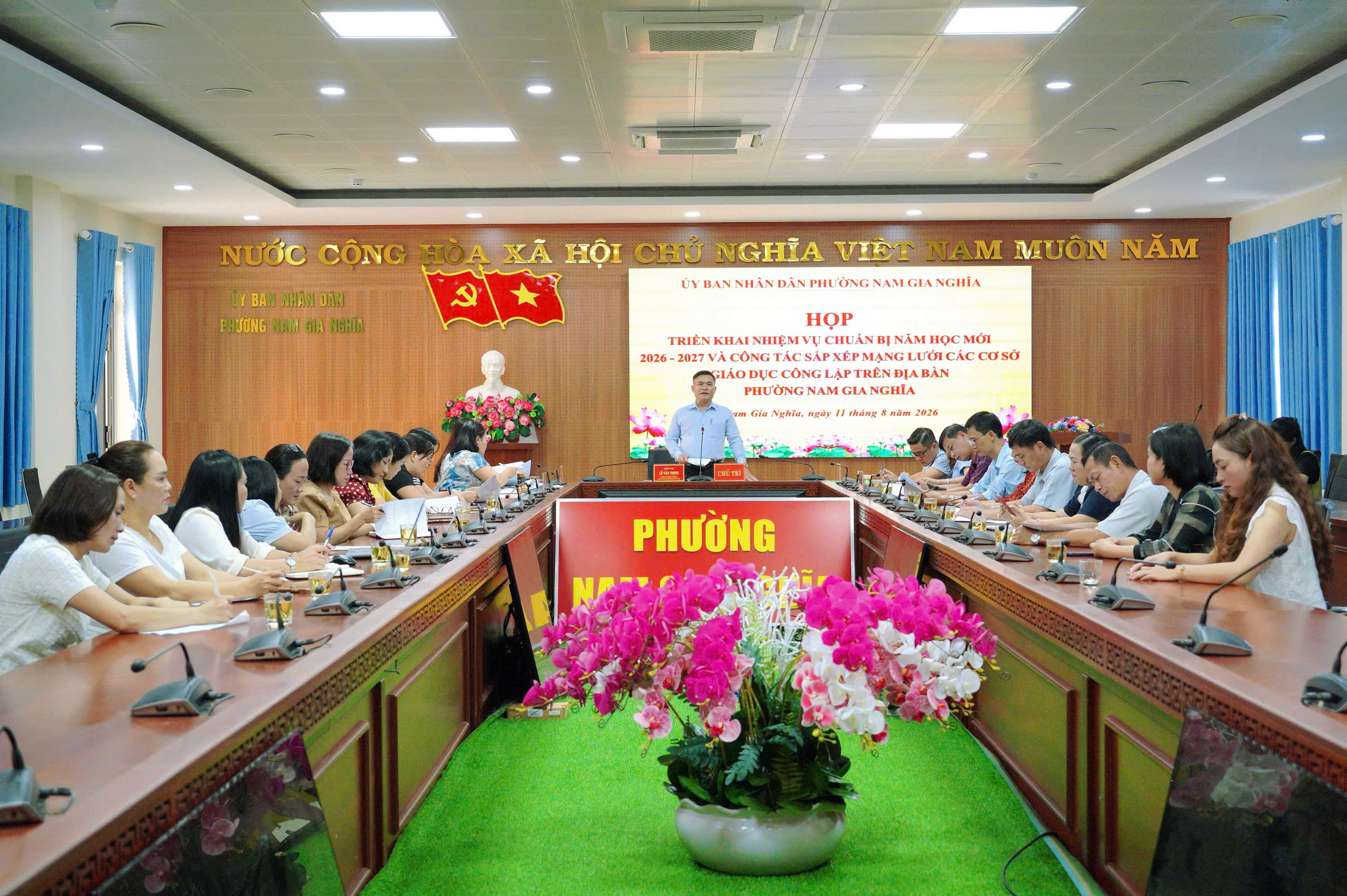 Nam Gia Nghĩa triển khai công tác chuẩn bị năm học mới, sắp xếp mạng lưới trường công lập