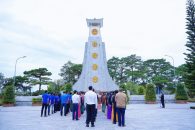 CÁC PHƯỜNG BẮC GIA NGHĨA, ĐÔNG GIA NGHĨA VÀ NAM GIA NGHĨA TỔ CHỨC LỄ VIẾNG NGHĨA TRANG LIỆT SỸ TỈNH