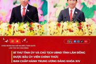 HAI ĐẠI BIỂU ĐOÀN ĐẢNG BỘ TỈNH LÂM ĐỒNG TRÚNG CỬ ỦY VIÊN CHÍNH THỨC BAN CHẤP HÀNH TRUNG ƯƠNG ĐẢNG KHÓA XIV