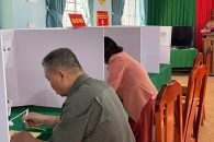 Cử tri Nam Gia Nghĩa hòa chung khí thế của Ngày hội non sông