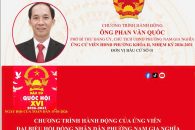 Đơn vị bầu cử số 01: Ứng cử viên Ông Phan Văn Quốc
